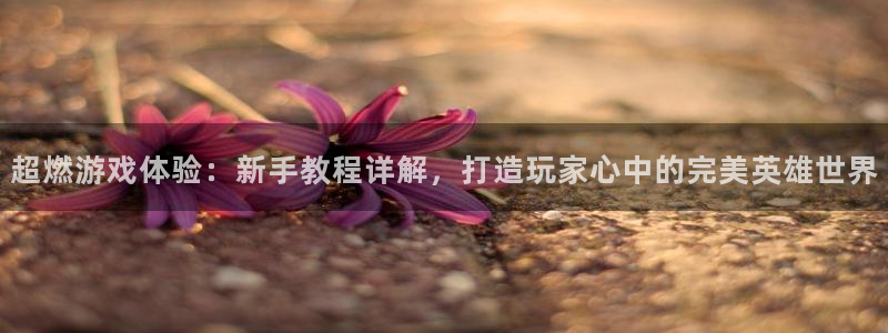 大神网pc28：超燃游戏体验：新手教程详解，打造玩家心中的完